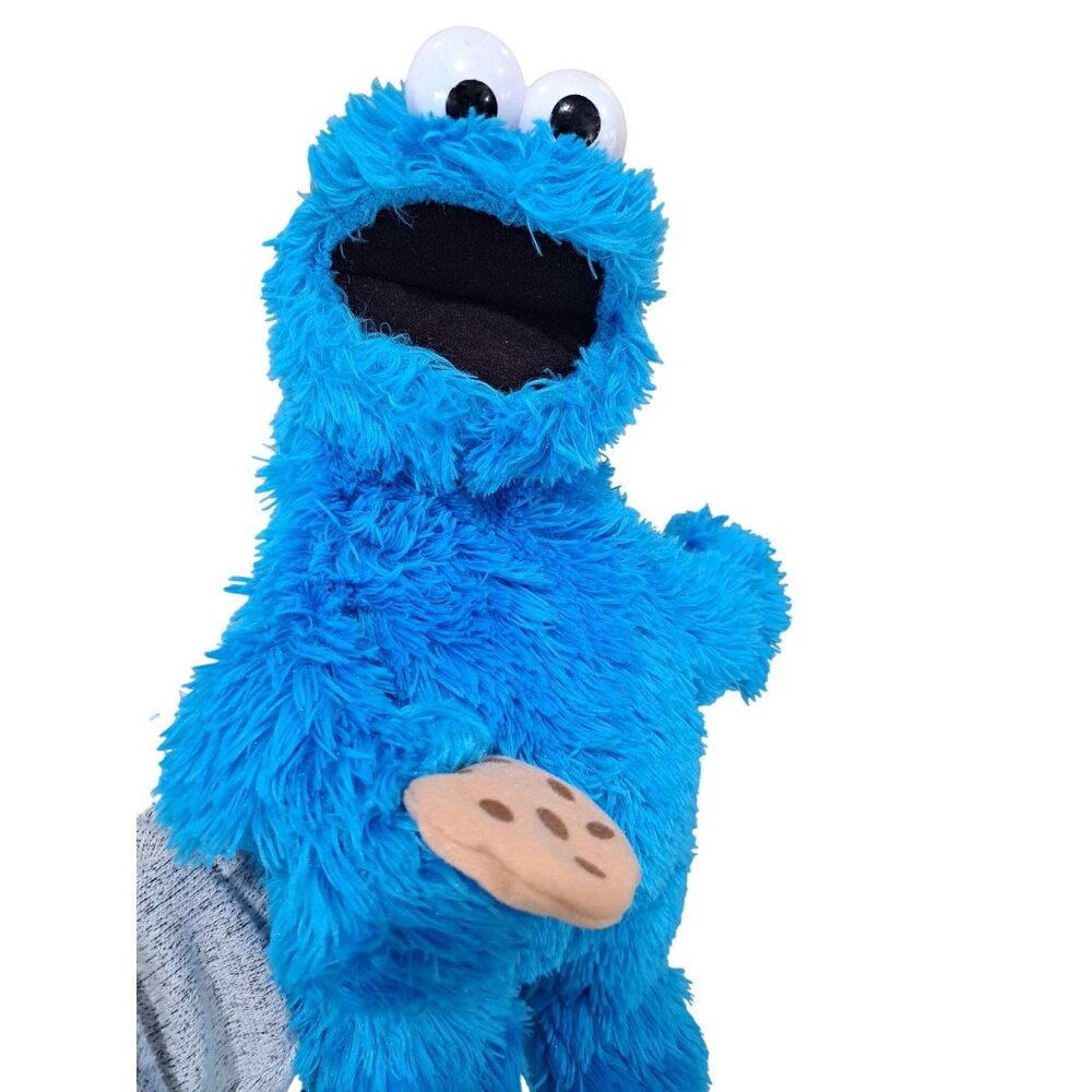 Rare Cookie Monster Plush Hand Puppet Fisher-Price 2008 Sesame Street 15" Toy - Picture 1 of 10